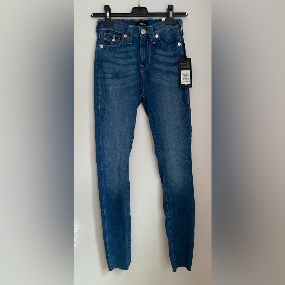 NWT True Religion Women’s Halle High Rise Super Skinny Jeans, Size 25